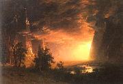 Albert Bierstadt Sunset in the Yosemite Valley USA oil painting reproduction
